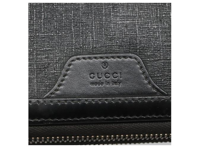 GUCCI GG Supreme Custodia da Viaggio PVC Nera 409206 Auth 139365 Nero - vista 19