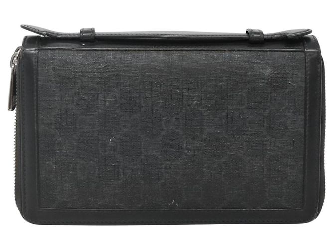 GUCCI GG Supreme Custodia da Viaggio PVC Nera 409206 Auth 139365 Nero - vista 2