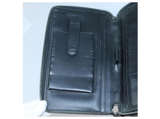 GUCCI GG Supreme Custodia da Viaggio PVC Nera 409206 Auth 139365 Nero - vista 20