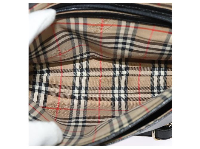 Autre Marque Borsa a Spalla Burberrys in Pelle Oro e Nero Auth ep10469 D'oro - vista 11