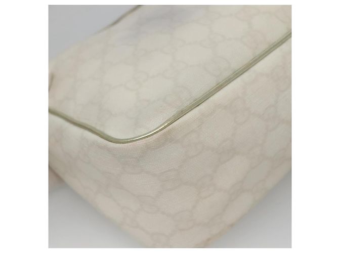 Gucci Borsa a spalla GG Supreme in PVC bianco e oro 190258 Auth SW1471 D'oro - vista 16