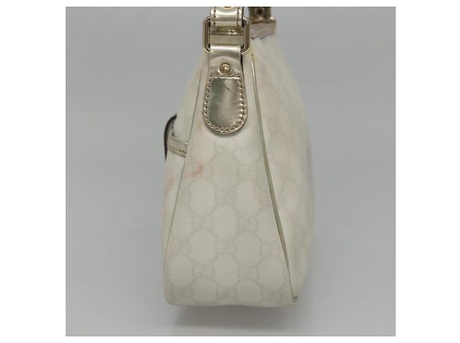 Gucci Borsa a spalla GG Supreme in PVC bianco e oro 190258 Auth SW1471 D'oro - vista 4