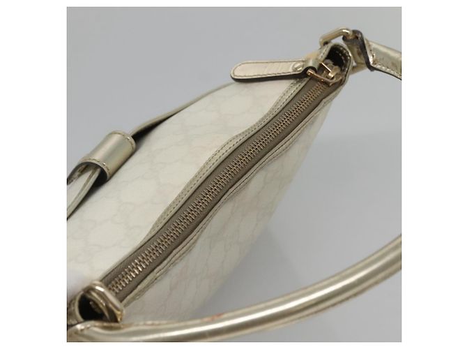 Gucci Borsa a spalla GG Supreme in PVC bianco e oro 190258 Auth SW1471 D'oro - vista 6