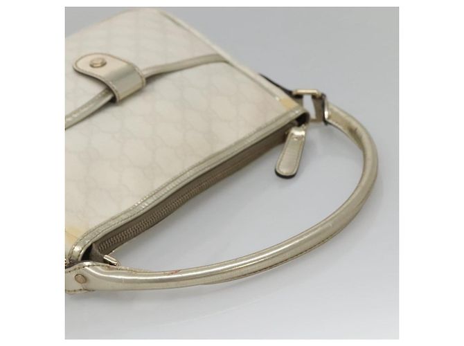 Gucci Borsa a spalla GG Supreme in PVC bianco e oro 190258 Auth SW1471 D'oro - vista 7