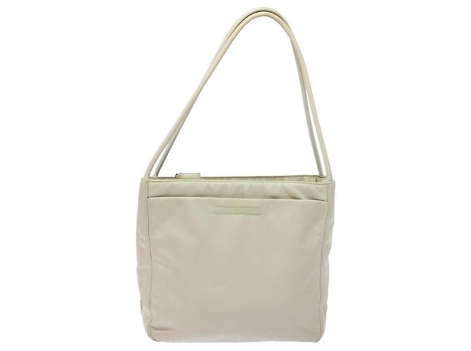 PRADA Tote Bag Nylon Weiß Silber Auth bs28890 - Ansicht 13