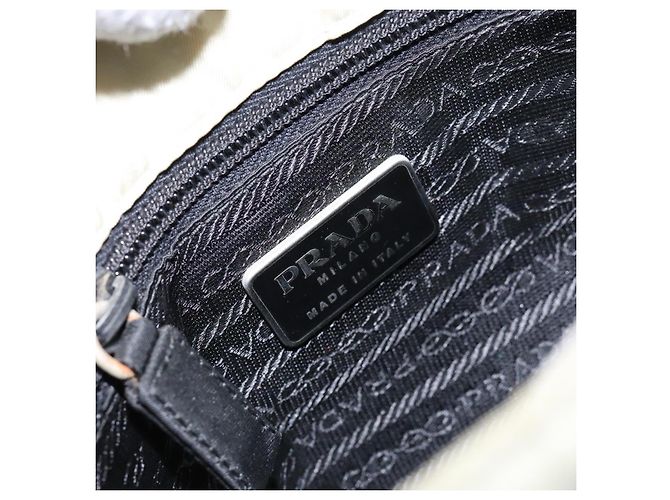 PRADA Tote Bag Nylon Weiß Silber Auth bs28890 - Ansicht 19