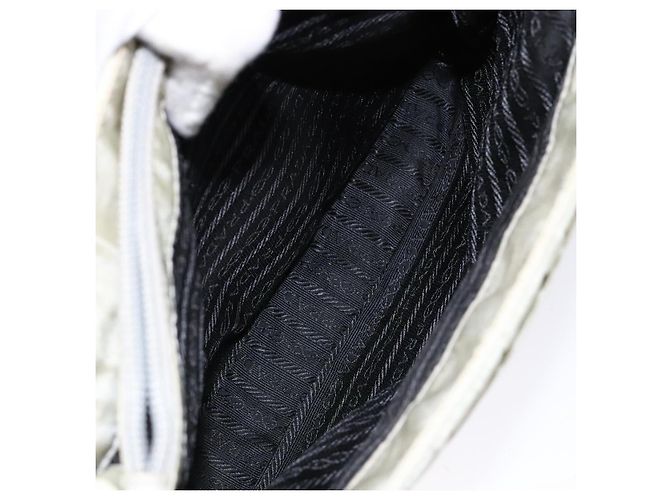 PRADA Tote Bag Nylon Weiß Silber Auth bs28890 - Ansicht 24