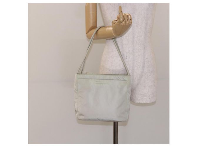 PRADA Tote Bag Nylon Weiß Silber Auth bs28890 - Ansicht 26