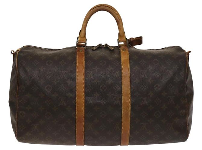 LOUIS VUITTON Monogram Keepall Bandouliere 50 Borsa Boston M41416 LV Auth 139834 Monogramma - vista 2