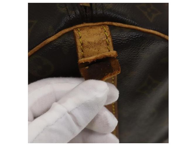 LOUIS VUITTON Monogram Keepall Bandouliere 50 Borsa Boston M41416 LV Auth 139834 Monogramma - vista 4