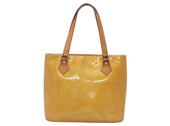 LOUIS VUITTON Borsa a Mano Monogram Vernis Houston Beige M91004 LV Auth ep10571 - vista 13