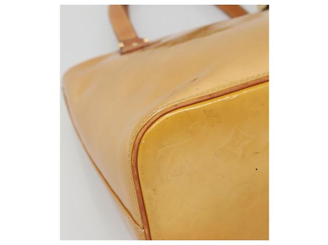LOUIS VUITTON Borsa a Mano Monogram Vernis Houston Beige M91004 LV Auth ep10571 - vista 15