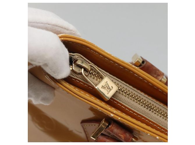 LOUIS VUITTON Borsa a Mano Monogram Vernis Houston Beige M91004 LV Auth ep10571 - vista 18