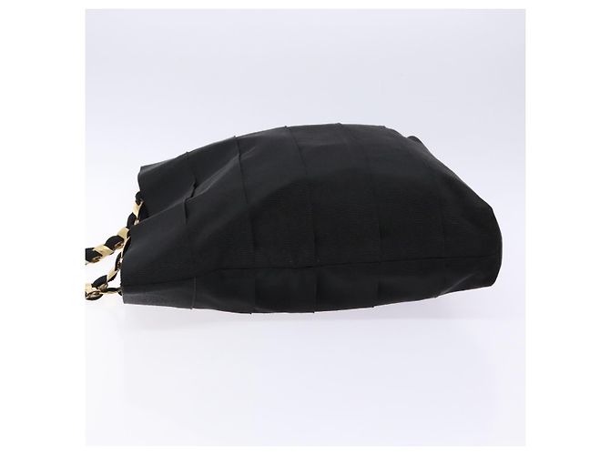 Borsa a Spalla Vala Chain in Tela Nera e Oro Auth 138299 di Salvatore Ferragamo Nero D'oro - vista 4