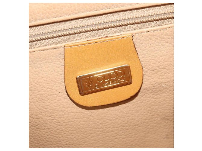 Borsa a Spalla GUCCI in Tela Pelle Marrone Oro Auth ep10464 D'oro - vista 18