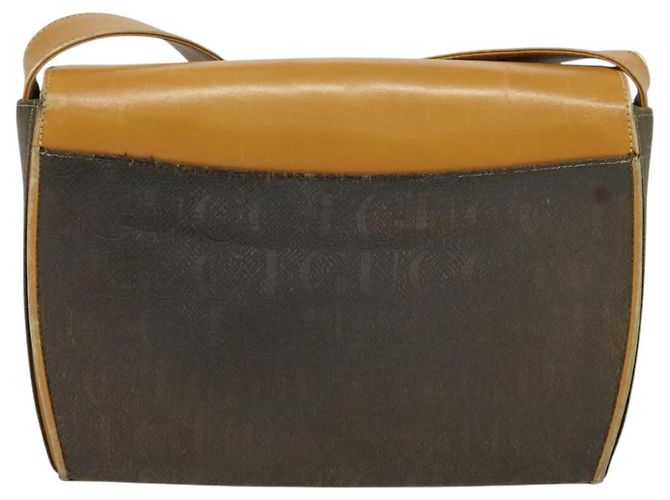 Borsa a Spalla GUCCI in Tela Pelle Marrone Oro Auth ep10464 D'oro - vista 2