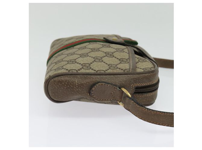 Borsa Gucci GG Supreme Web Sherry Line in PVC Beige Rosso Verde 89 02 055 Auth BA5454 - vista 4