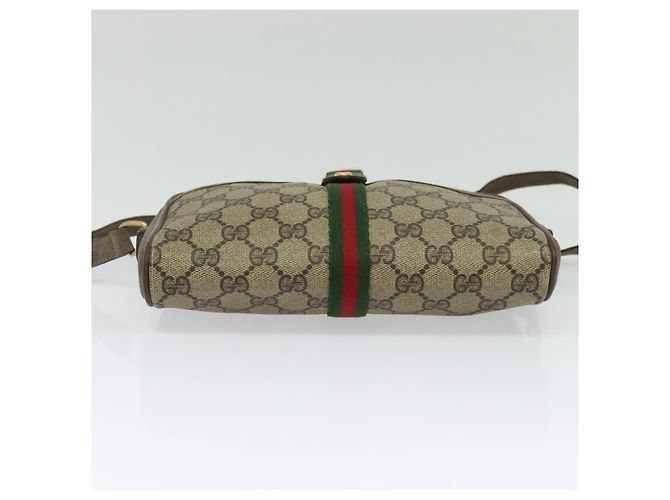 Borsa Gucci GG Supreme Web Sherry Line in PVC Beige Rosso Verde 89 02 055 Auth BA5454 - vista 5