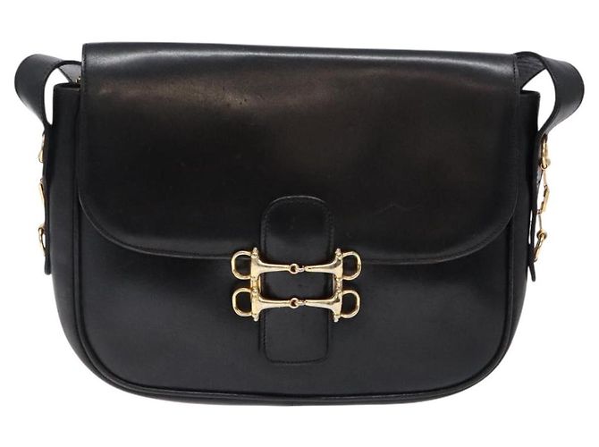 Céline Borsa a Spalla in Pelle Nera e Oro Auth fm4845 Nero D'oro - vista 13