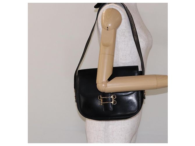 Céline Borsa a Spalla in Pelle Nera e Oro Auth fm4845 Nero D'oro - vista 22