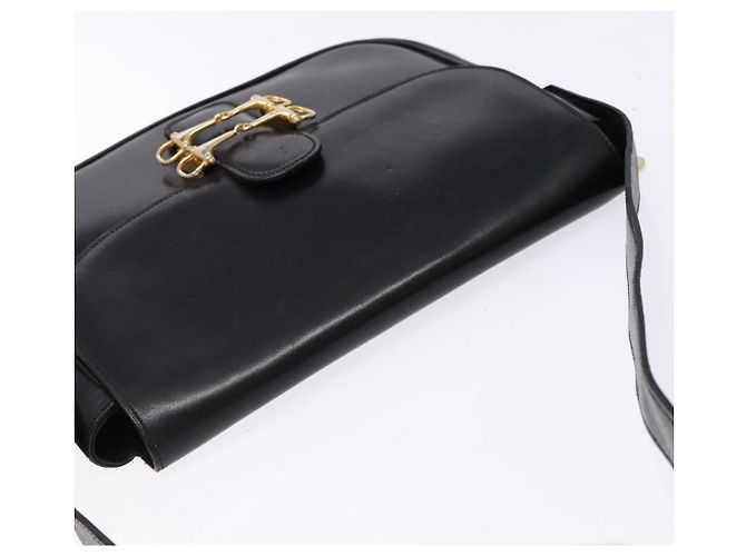 Céline Borsa a Spalla in Pelle Nera e Oro Auth fm4845 Nero D'oro - vista 6