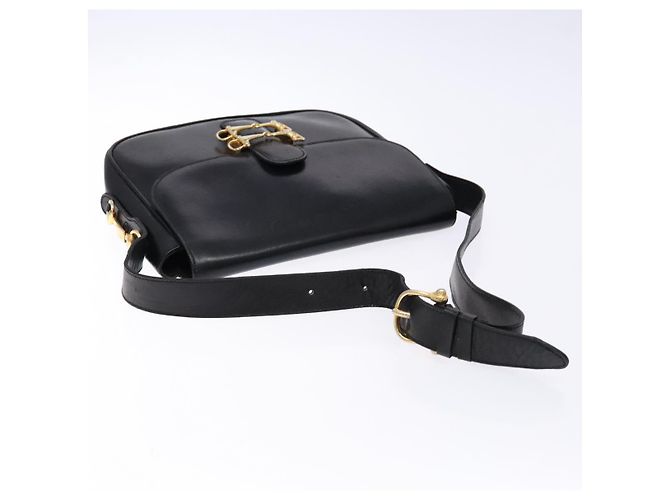 Céline Borsa a Spalla in Pelle Nera e Oro Auth fm4845 Nero D'oro - vista 7
