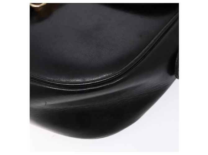 Céline Borsa a Spalla in Pelle Nera e Oro Auth fm4845 Nero D'oro - vista 8
