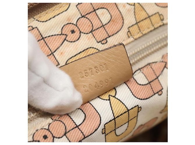 GUCCI Borsa a Spalla Guccissima Canvas Beige Argento 257301 Auth ep10403 - vista 12