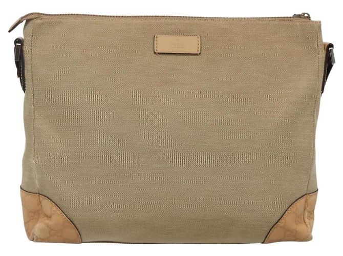 GUCCI Borsa a Spalla Guccissima Canvas Beige Argento 257301 Auth ep10403 - vista 13