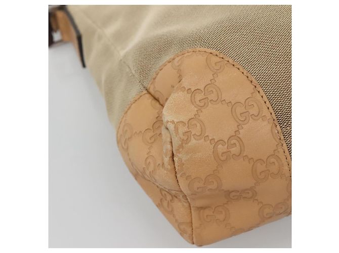 GUCCI Borsa a Spalla Guccissima Canvas Beige Argento 257301 Auth ep10403 - vista 14