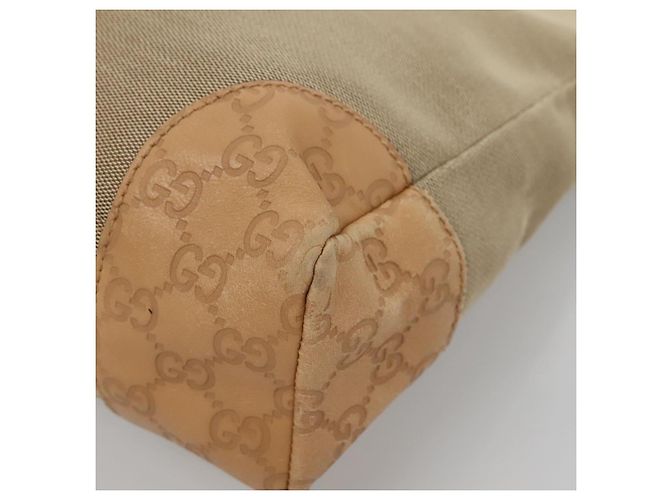 GUCCI Borsa a Spalla Guccissima Canvas Beige Argento 257301 Auth ep10403 - vista 9