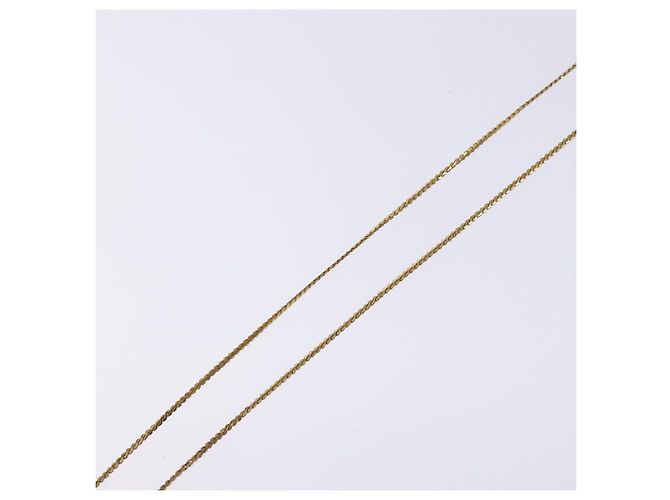 Collana in metallo dorato con logo CD in pietra Christian Dior Auth 140833 - vista 11