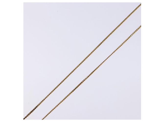 Collana in metallo dorato con logo CD in pietra Christian Dior Auth 140833 - vista 5