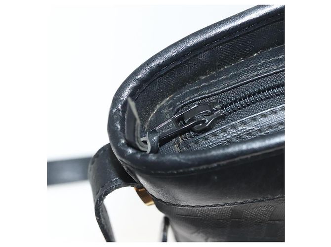 Borsa a Spalla in Tela Trotter Christian Dior Nero Oro Auth ep10350 D'oro - vista 10