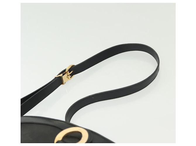 Borsa a Spalla in Tela Trotter Christian Dior Nero Oro Auth ep10350 D'oro - vista 14