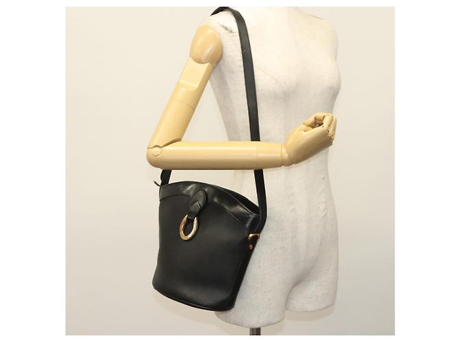 Borsa a Spalla in Tela Trotter Christian Dior Nero Oro Auth ep10350 D'oro - vista 23