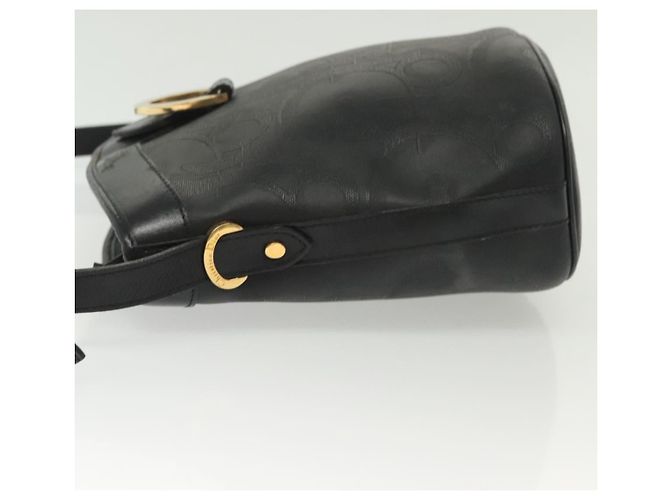Borsa a Spalla in Tela Trotter Christian Dior Nero Oro Auth ep10350 D'oro - vista 4