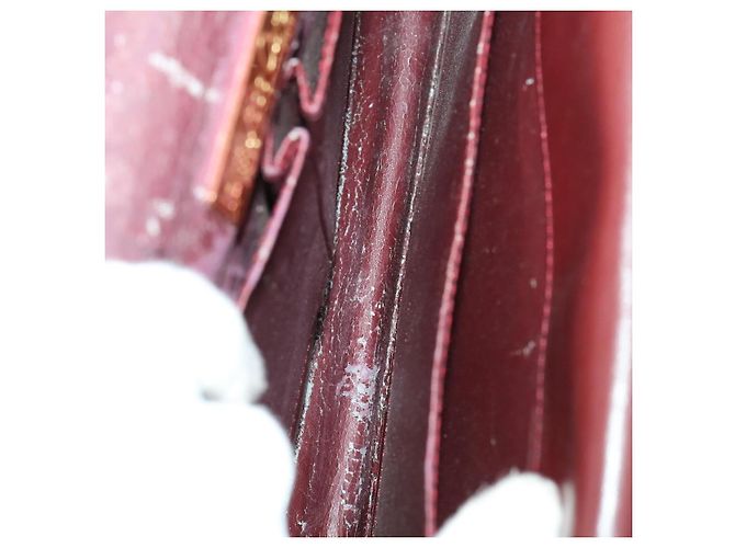 CARTIER Sac Must Line Cuir Suède 5Set Bordeaux Auth 141369 - vue 12