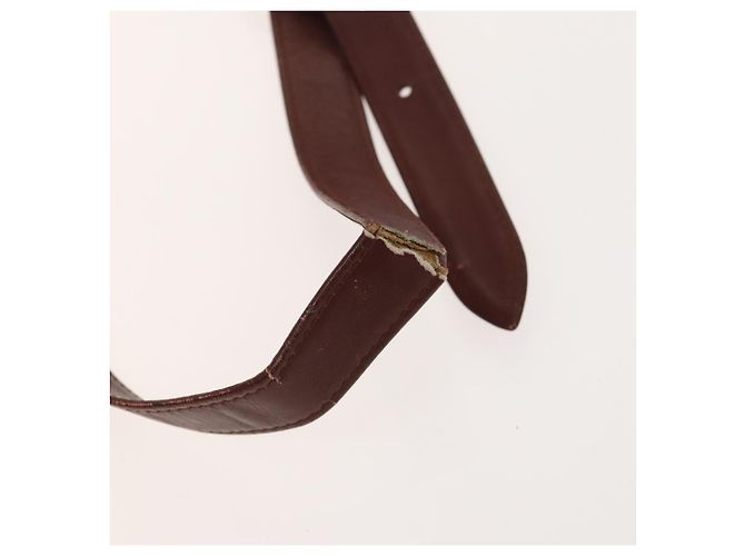 CARTIER Sac Must Line Cuir Suède 5Set Bordeaux Auth 141369 - vue 16