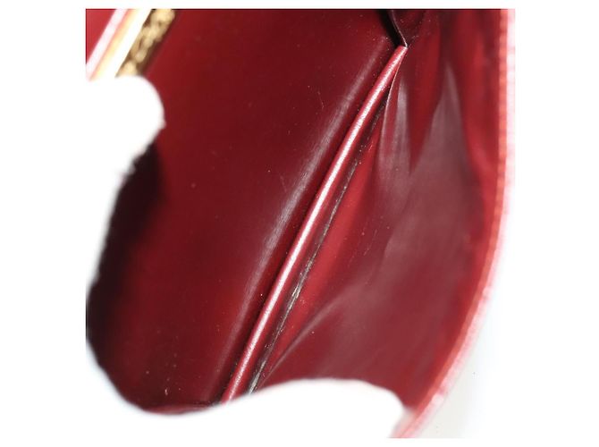 CARTIER Sac Must Line Cuir Suède 5Set Bordeaux Auth 141369 - vue 24