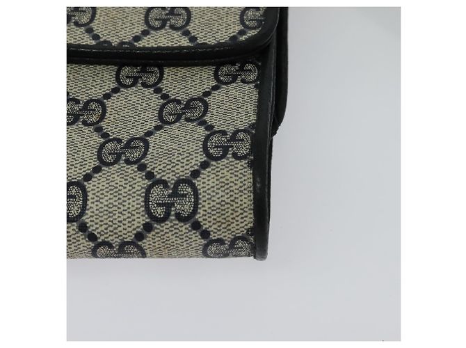 Gucci Borsa a spalla GG Supreme in PVC Navy Gold Auth ep10523 D'oro Blu navy - vista 16
