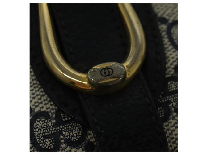 Gucci Borsa a spalla GG Supreme in PVC Navy Gold Auth ep10523 D'oro Blu navy - vista 19