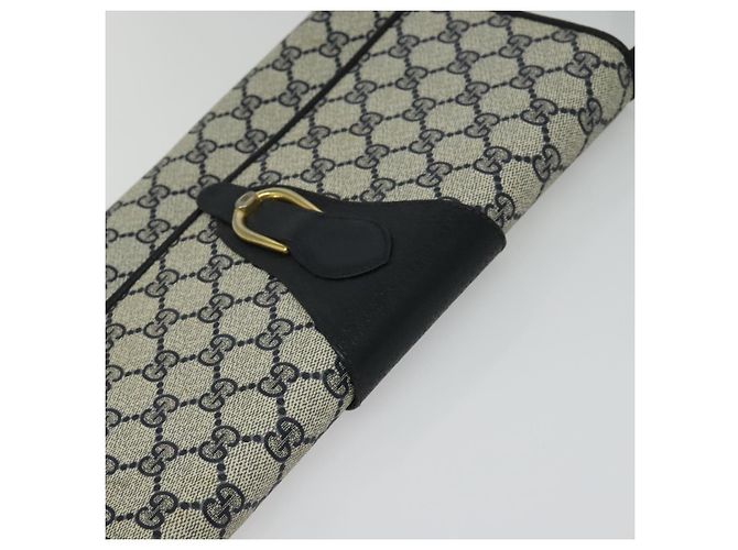 Gucci Borsa a spalla GG Supreme in PVC Navy Gold Auth ep10523 D'oro Blu navy - vista 6