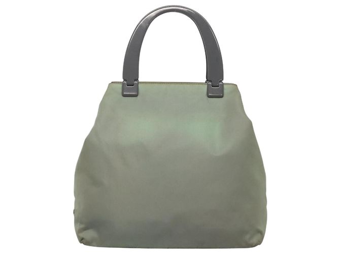 PRADA Borsa a mano in nylon khaki Auth 140626 Cachi - view 13