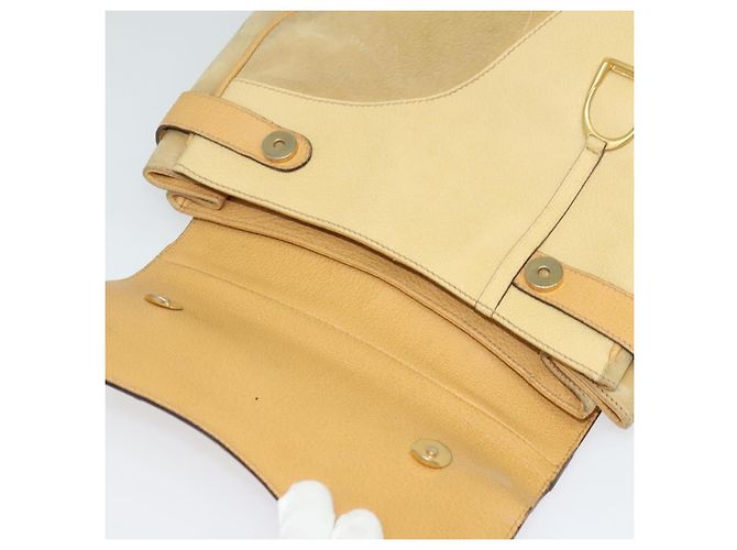 Zaino GUCCI in pelle scamosciata beige oro Auth 135058 D'oro - vista 10