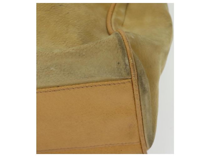 Zaino GUCCI in pelle scamosciata beige oro Auth 135058 D'oro - vista 15