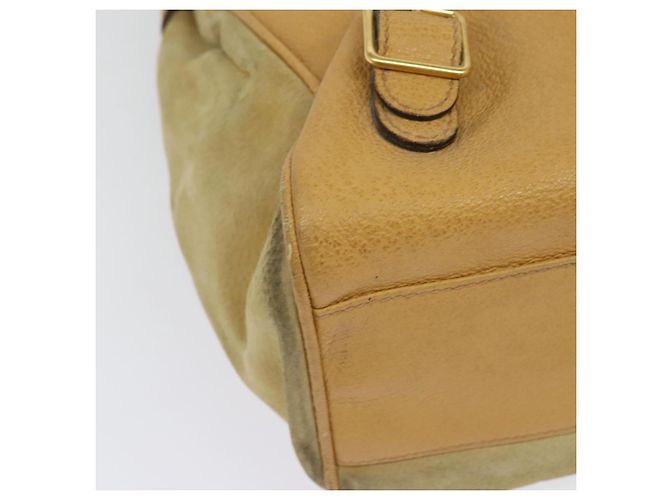 Zaino GUCCI in pelle scamosciata beige oro Auth 135058 D'oro - vista 16