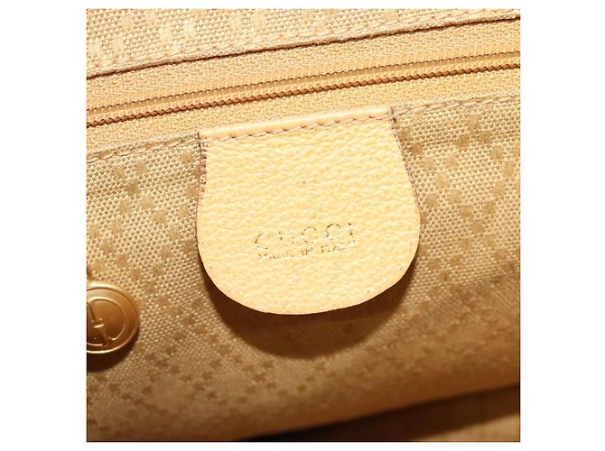 Zaino GUCCI in pelle scamosciata beige oro Auth 135058 D'oro - vista 17