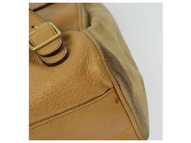 Zaino GUCCI in pelle scamosciata beige oro Auth 135058 D'oro - vista 9
