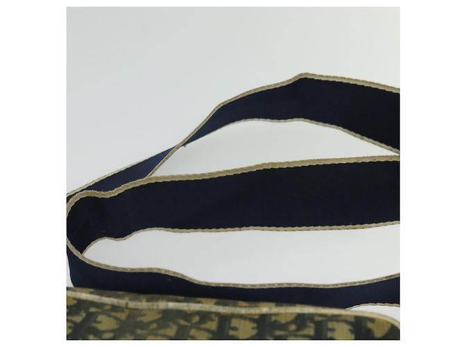 Christian Dior Trotter Canvas Schultertasche Navy Silber Authentisch gh726 Marineblau - Ansicht 14